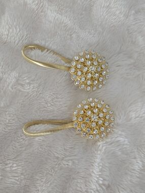 Gold Crystal Cluster Curtain Holdbacks - Sparkling Accent NWOT